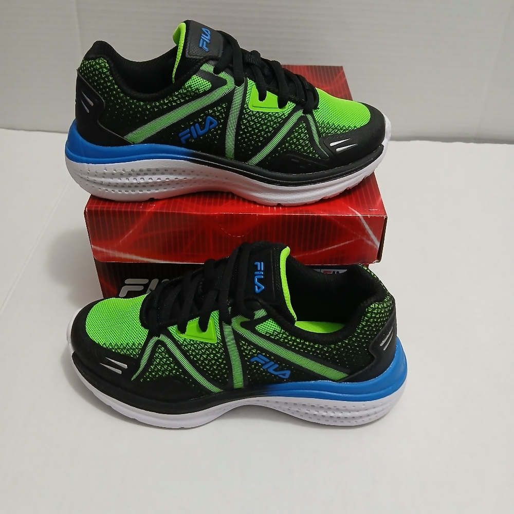 Fila  Kids Sneakers - Black and Green Size 1 - Picture 10 of 10